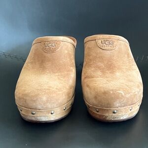 UGG Tan Suede Clogs
